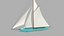 Sail Boat Low-poly PBR