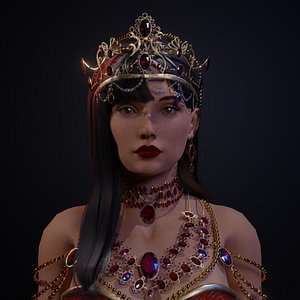 3D Indian Queen High-poly 3D model model