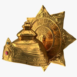 3D crown hindu god old