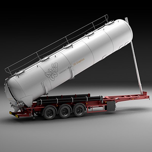 trailer semi-trailer bulk 3d model