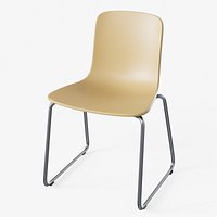 Hal Tube Sledge Chair Brown - Modern PBR Interior Chair