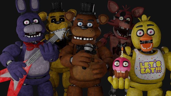 All fnaf 1 animatronics - Download Free 3D model by JustAnAser  (@JustAnAser) [000329e]