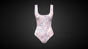 3D Girls Bodysuit In Low Poly