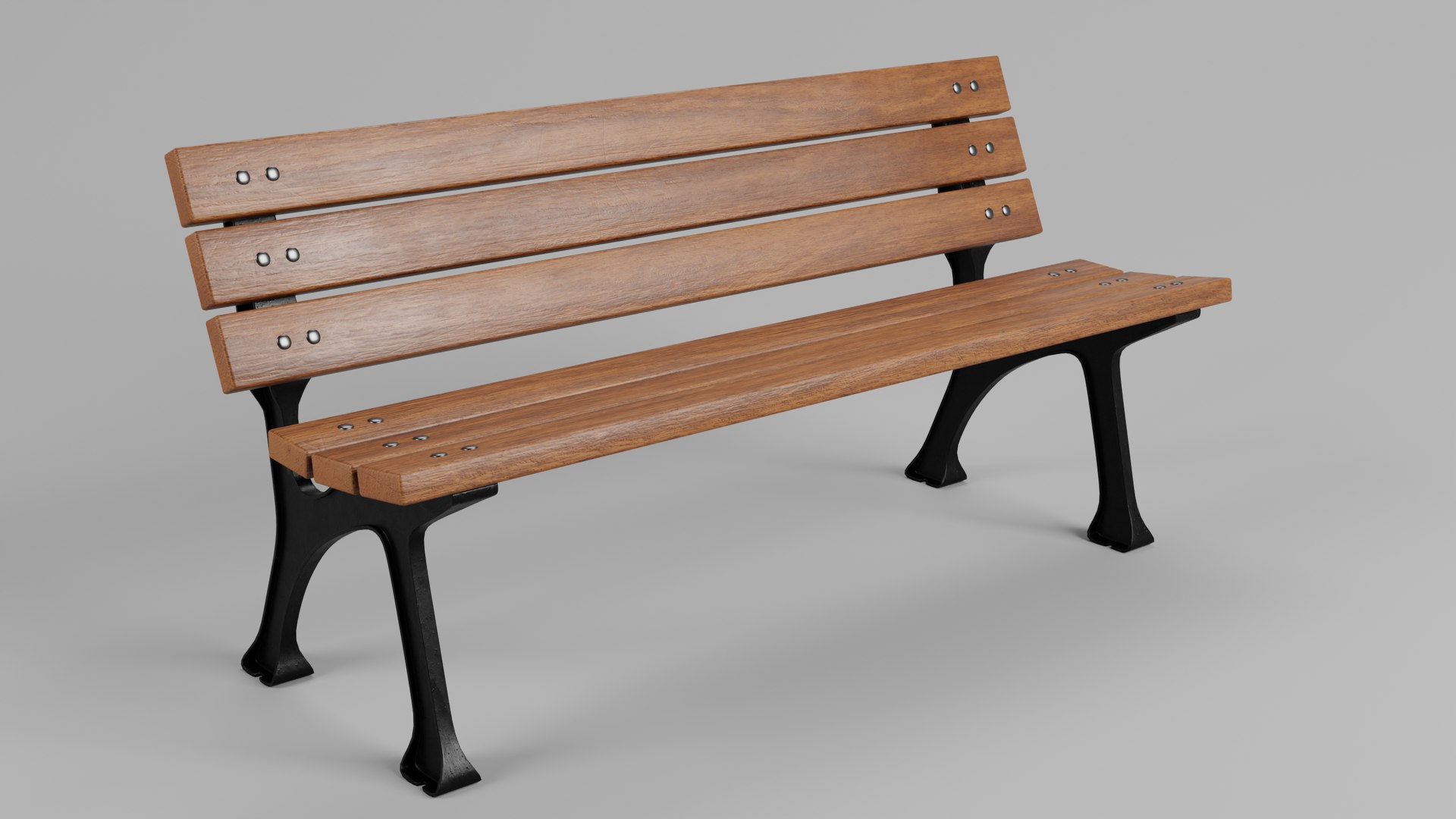 Classic Wood Bench 3D model - TurboSquid 2021811