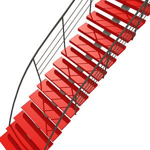 free stair staircase modern 3d model
