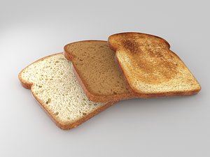 bread slices 3d model