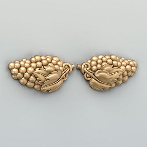 3D Carved decor horizontal 041 Grape