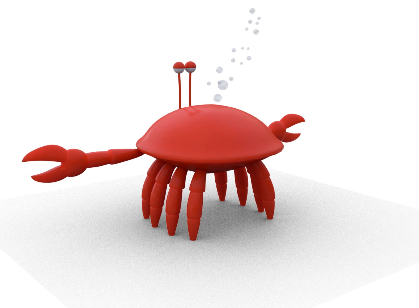 Cartoon Crab 3D Model TurboSquid 1474626