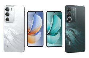 3D Realme C71 Forest Owl And White Swan Low Poly model