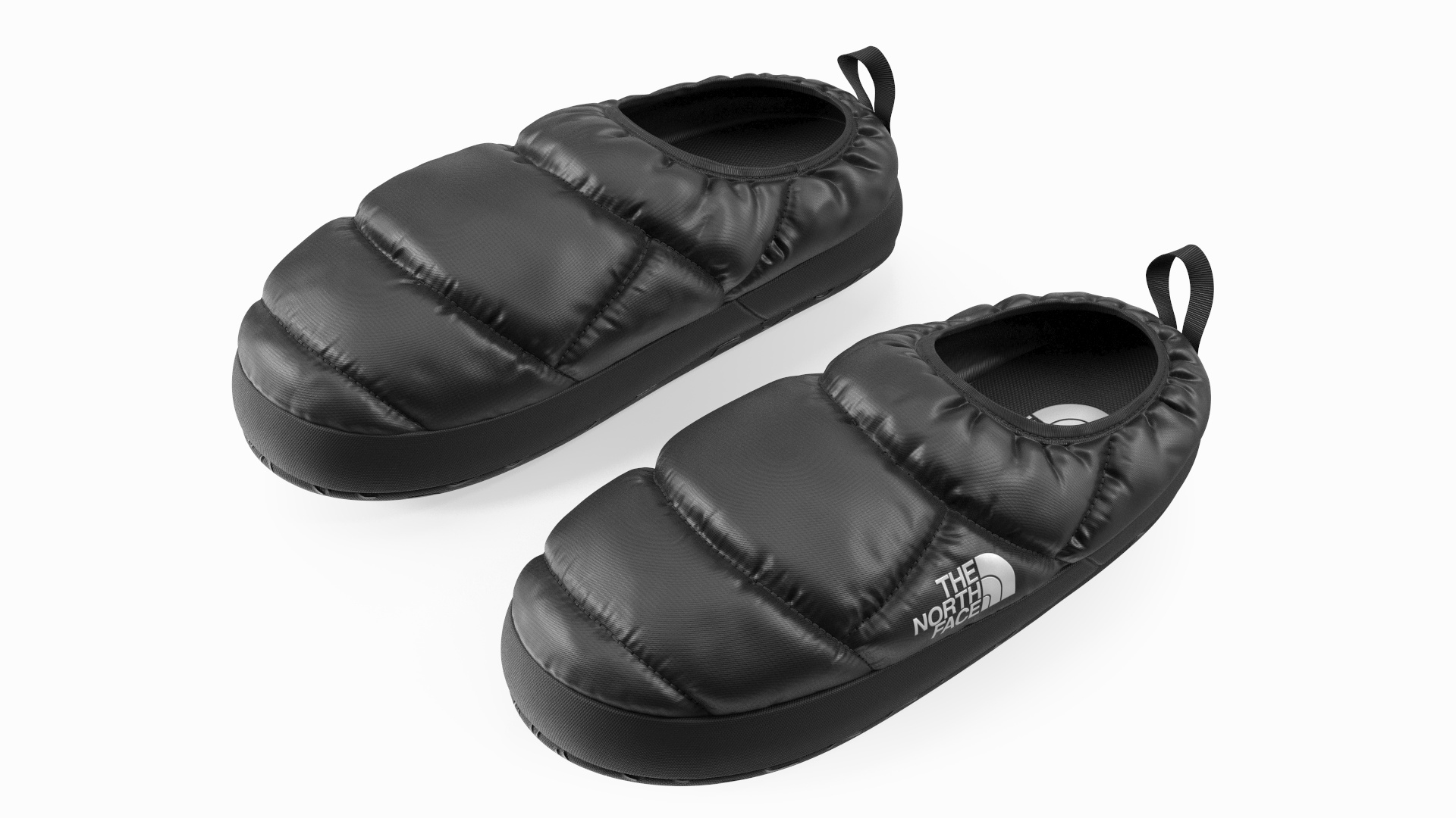 3D Model Black North Face Down Slippers - TurboSquid 2044810
