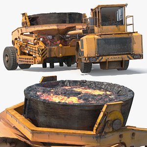 KAMAG Slag Transporter Used Rigged for Maya 3D model