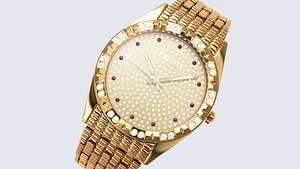 3D diamond watch