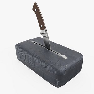 3D Knife with Drug Package Game Ready 02
