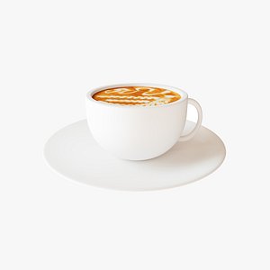 Cafe Coffee with Pattern 3 - Includes Simple drag and drop Texture - 3D Asset 3 3D