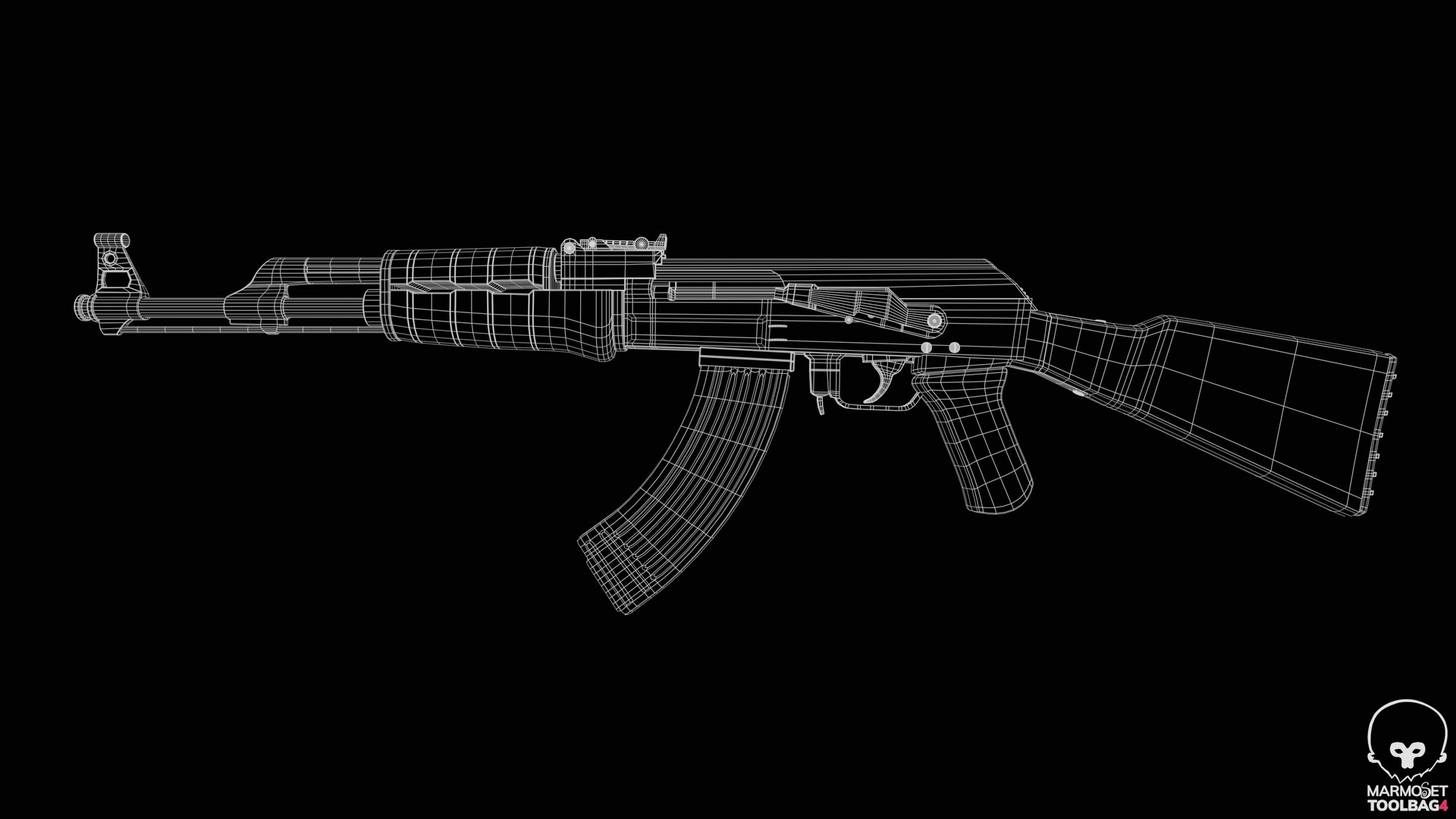 AK47 3D Model Autodesk Maya And Substance Painter Low-poly 3D Model 3D ...