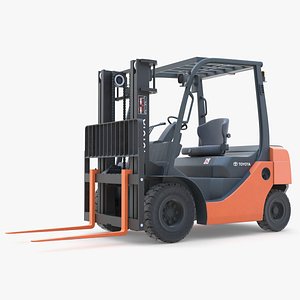 3D toyota forklift fork