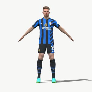 3D 3D Rigged Davide Frattesi Inter Milan 2025