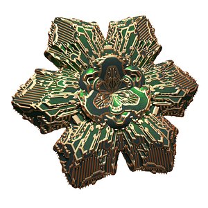 3d flower sci-fi sci