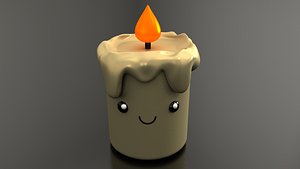 cute candle 3D model