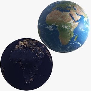 earth day night 3D model
