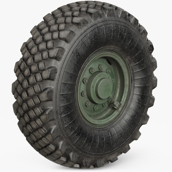 3D wheel military model