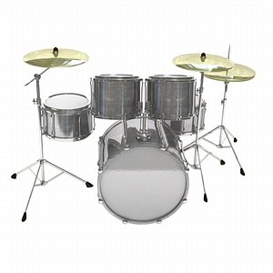 drum set 3d 3ds
