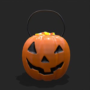 Pumpkin Candy Pail 3D