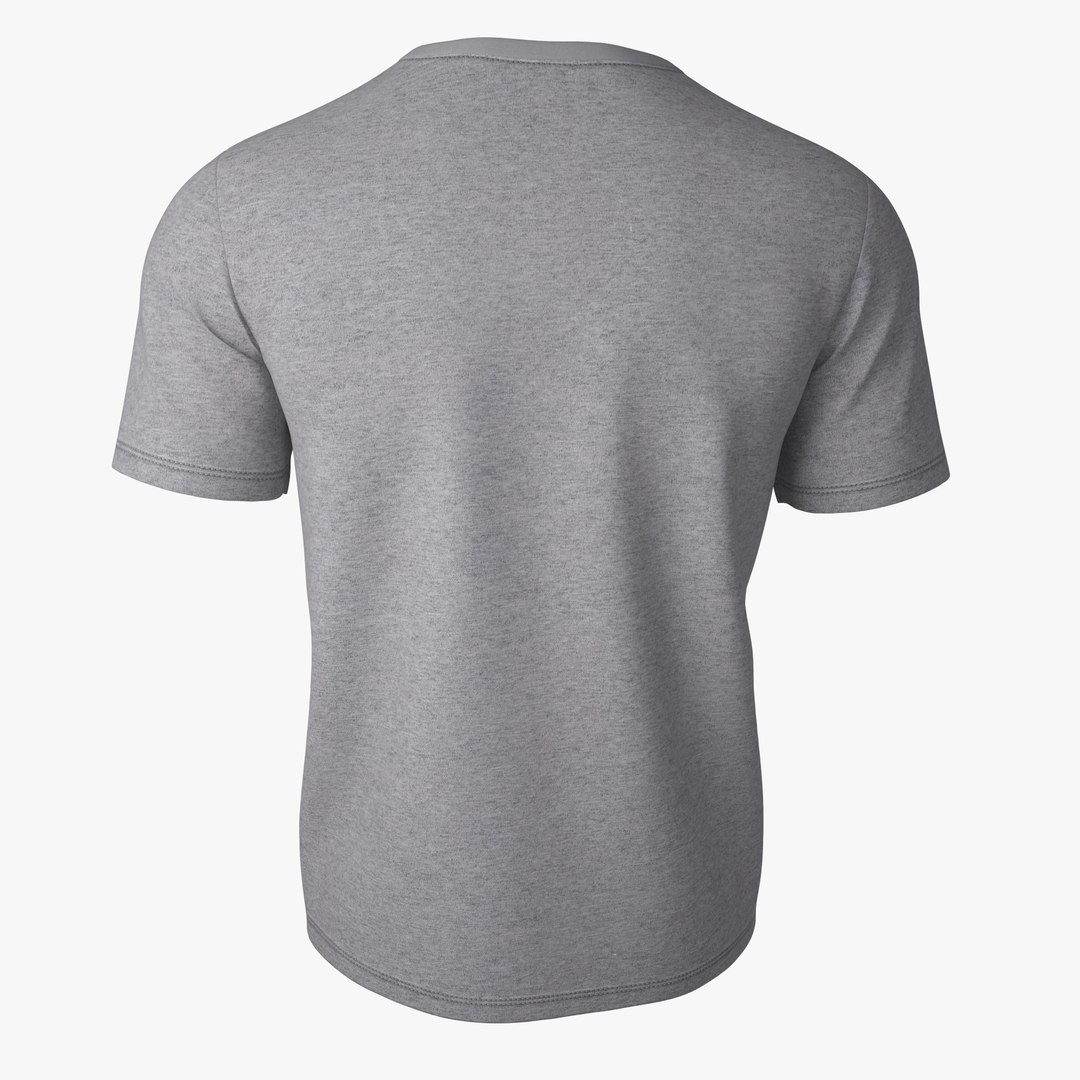 t shirt v2 grey 3d model