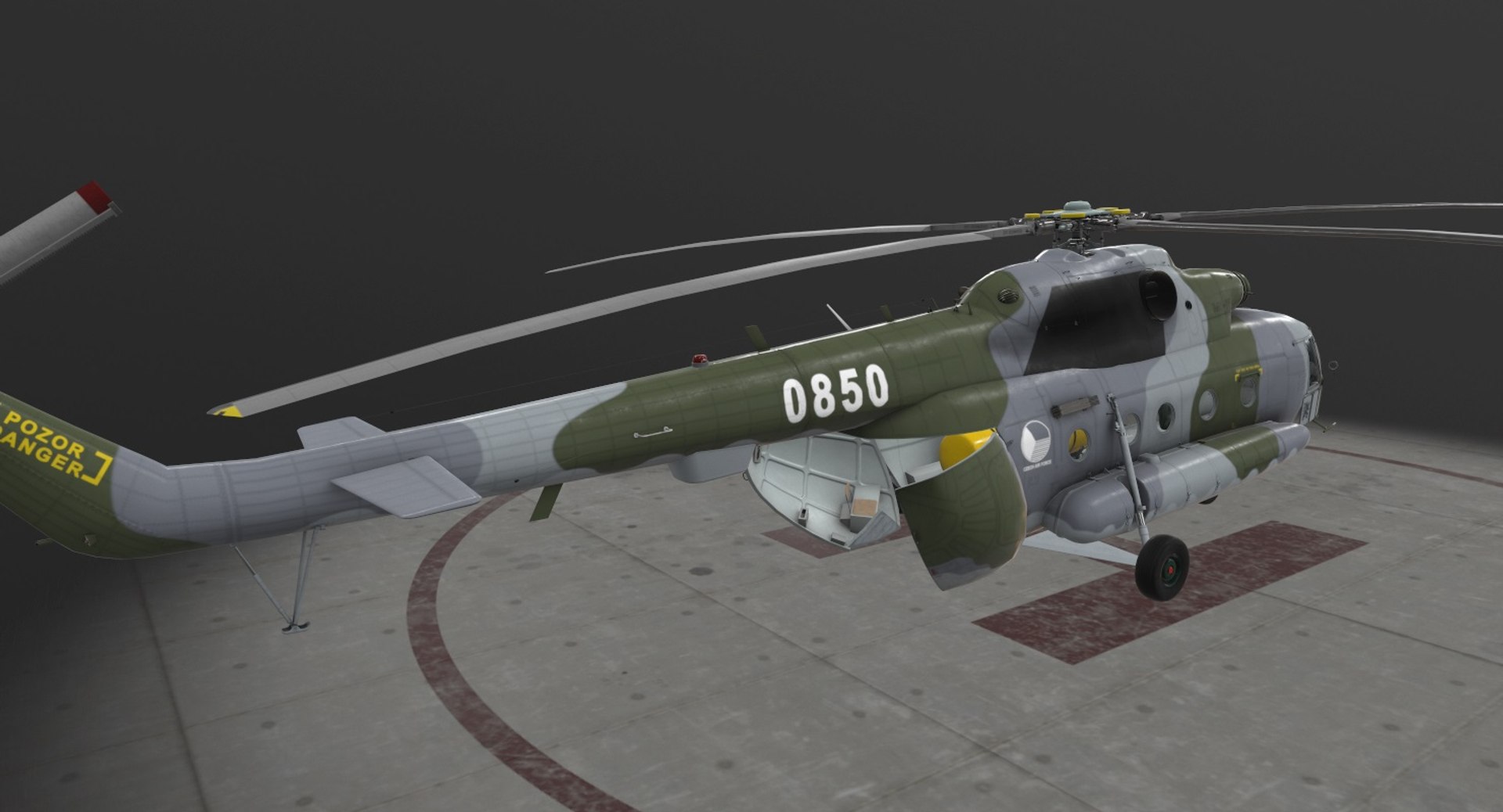 3D mi-17 czech air force https://p.turbosquid.com/ts-thumb/sJ/OpyqCs/QwhXz5qI/preview_00002/jpg/1570831940/1920x1080/fit_q87/ad109510724e12184b3f01553eaee9e7f0d40431/preview_00002.jpg