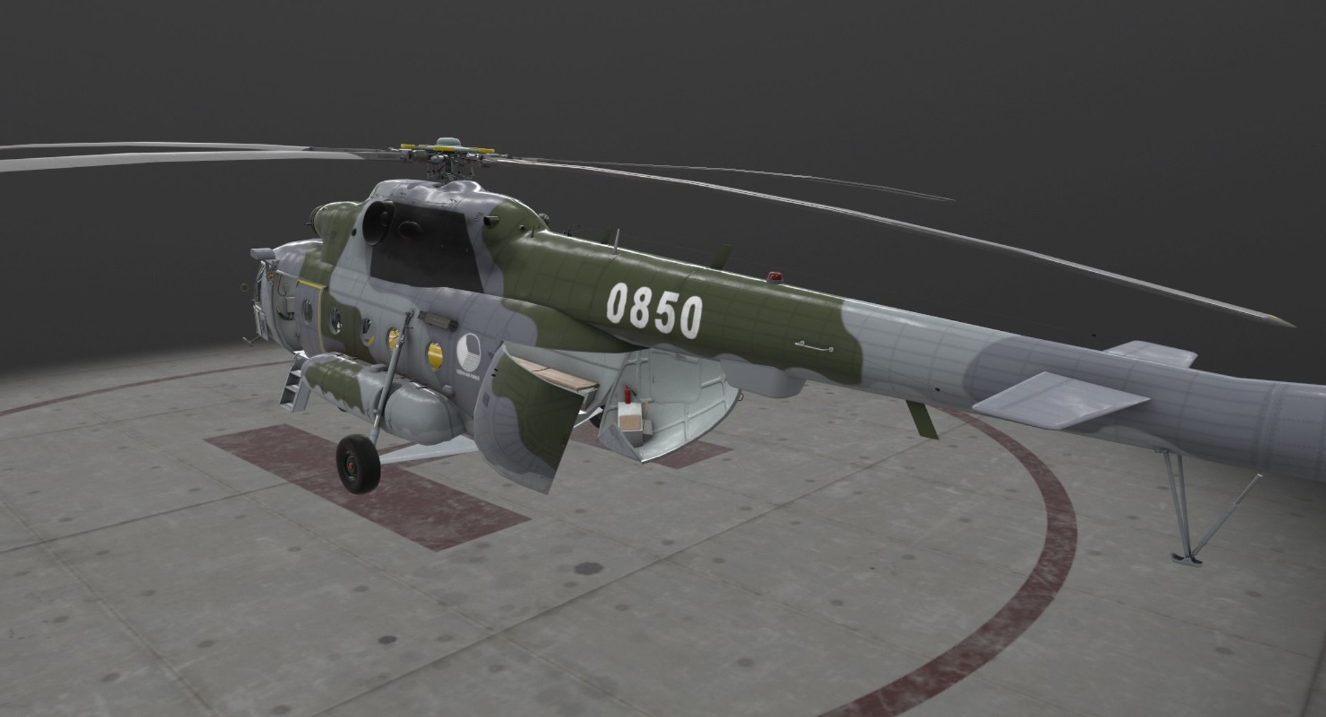 3D mi-17 czech air force https://p.turbosquid.com/ts-thumb/sJ/OpyqCs/SfRfwRrc/preview_00001/jpg/1570831940/1920x1080/fit_q87/90bad70e11c381f3e0cf49e270d856796c62b4bc/preview_00001.jpg