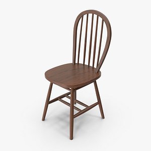 Chair Dark Wood 3D model