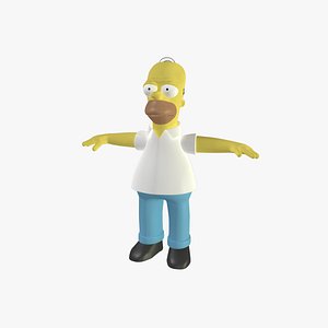 Homer Simpson Rigged