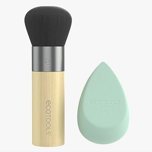 Blend Blur Makeup Brush and Sponge Ecotools model