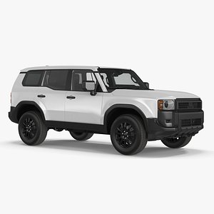 3D Generic SUV Vehicle White