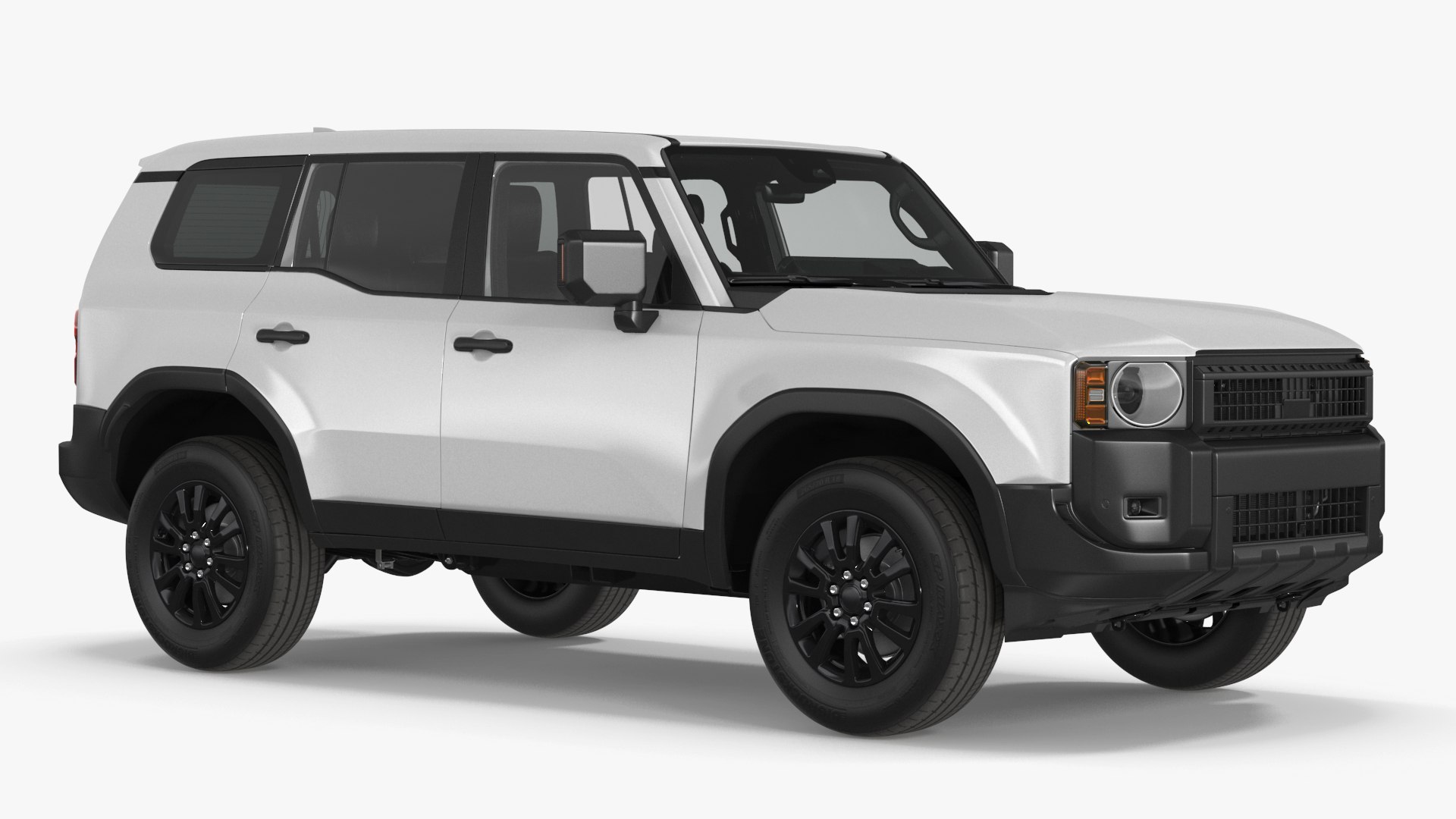 SUV Vehicle White 3D model preview