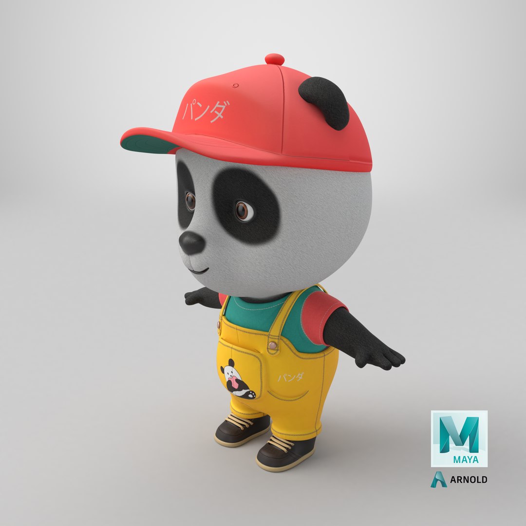3D Little Panda model https://p.turbosquid.com/ts-thumb/sJ/dYr2pR/NI/stemcell_maya_arnold_render/png/1720099853/1920x1080/fit_q87/d4f9ba474275323e3edd63d1919277d44a0b4e23/stemcell_maya_arnold_render.jpg