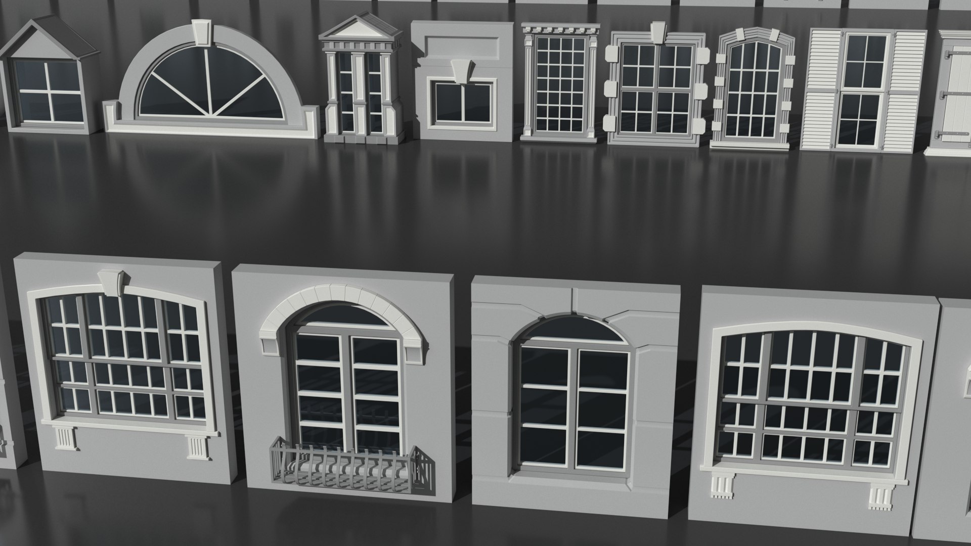 Windows Collection - 150 Pieces 3D Model - TurboSquid 2040933