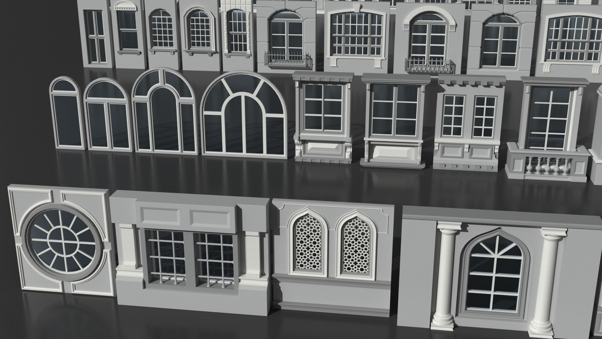 Windows Collection - 150 Pieces 3D Model - TurboSquid 2040933