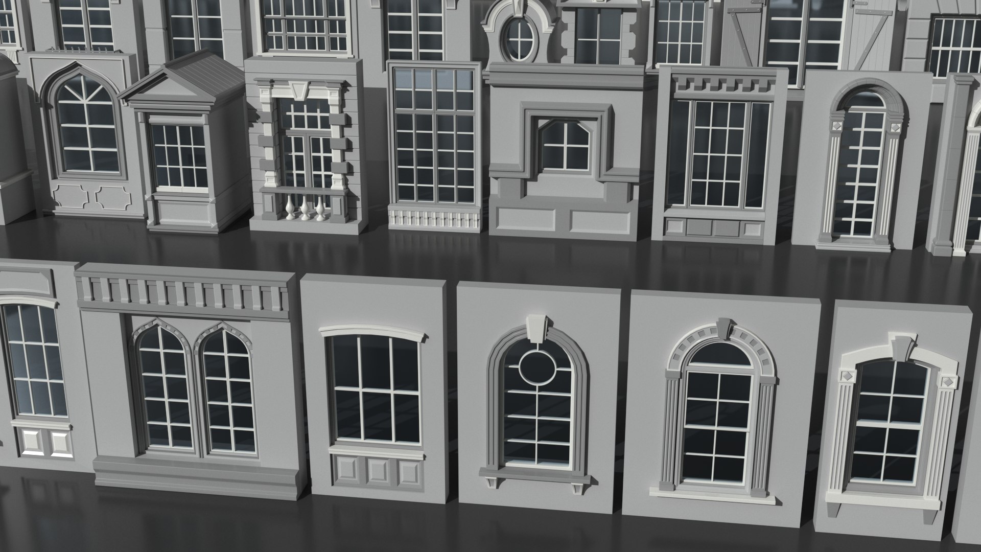 Windows Collection - 150 Pieces 3D Model - TurboSquid 2040933
