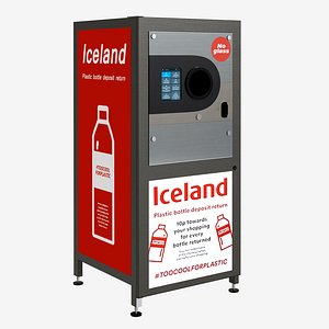 3D Reverse vending machine for supermarket model