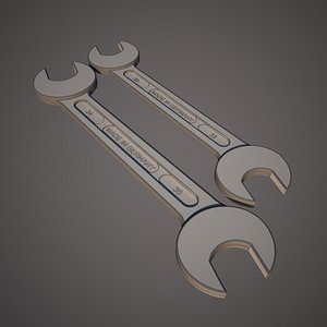 3d wrench set 8 model