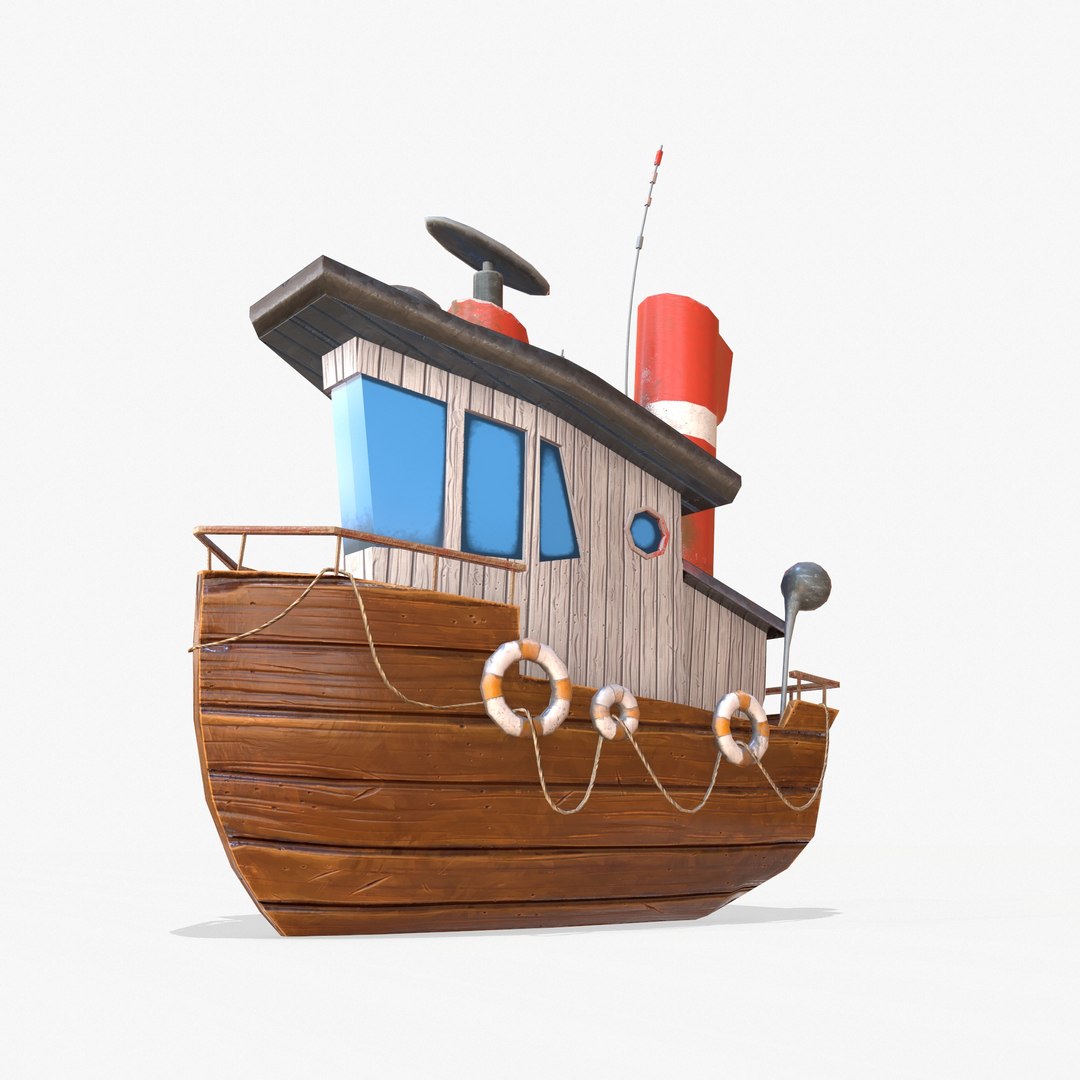 Cartoon Mini Boat 3D Model - TurboSquid 1781014