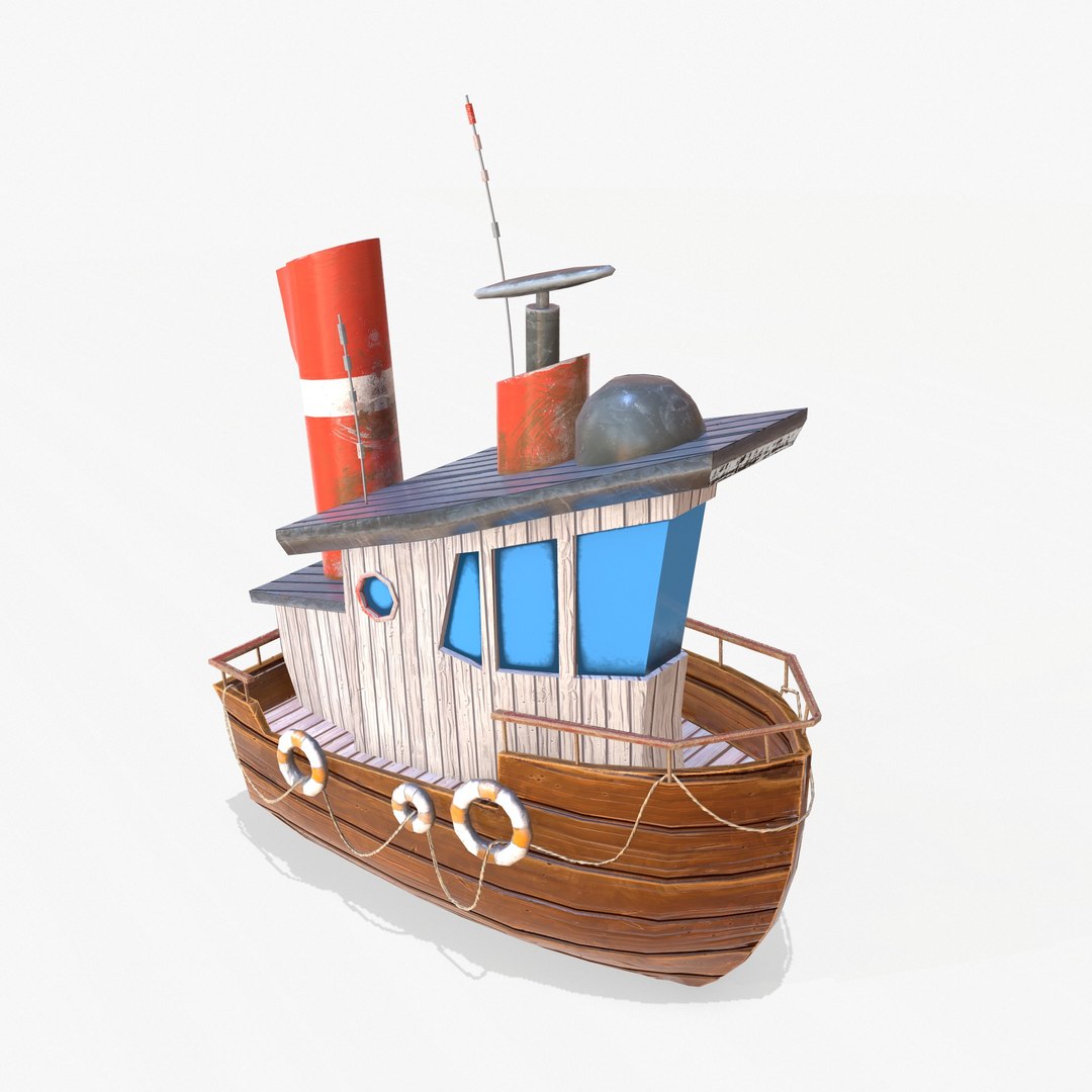 Cartoon Mini Boat 3D Model - TurboSquid 1781014