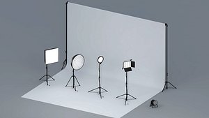 Photo Studio Ligthing 3D