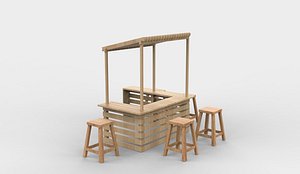 3D Pallet bar 02 3D model model