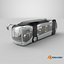 3D Futuristic Electric Bus Concept White