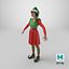 Christmas Elf Female 2 3D model