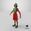 Christmas Elf Female 2 3D model
