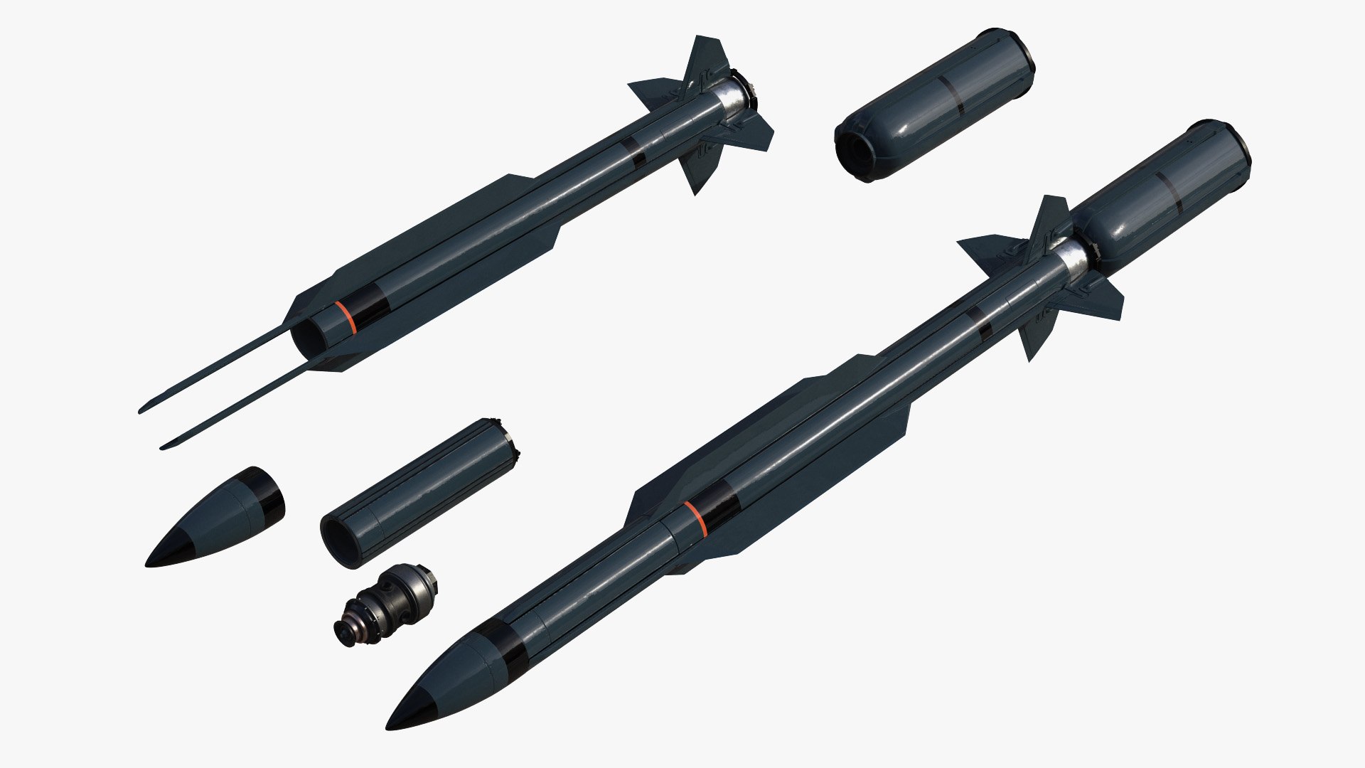 SAM Missile Set 3D model preview