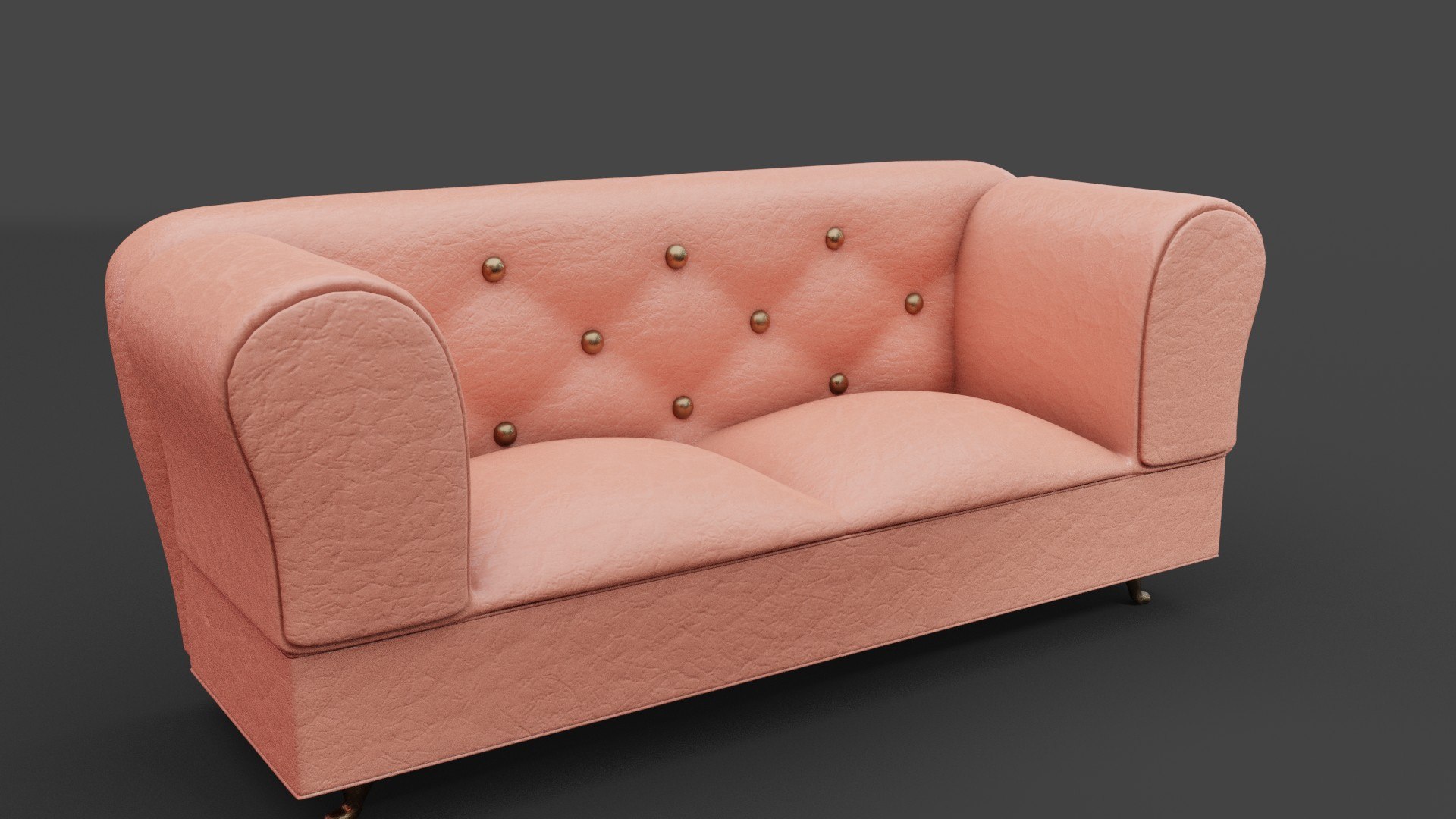 Pink Leather Couch Sofa Model